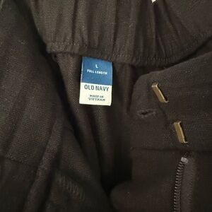 Old Navy linen Black Full-Length Pants